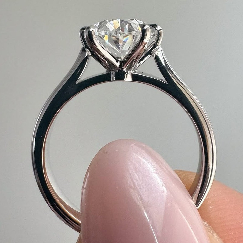 4.90 Ct Oval Cut Moissanite Solitaire Bold Engagement Ring 925 Sterling Silver