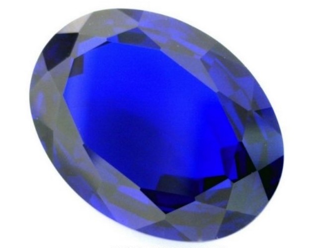 LAB CREATED BLUE SAPPHIRE 6 x 4 MM OVAL CUT BEAUTIFUL COLOR AAA