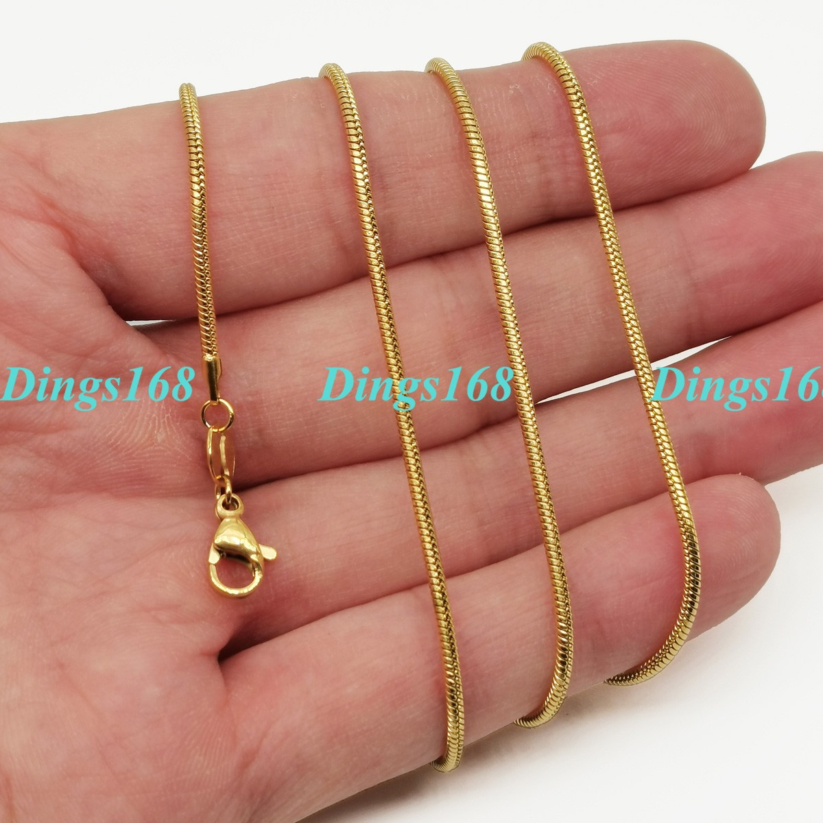 18K Gold Filled Italian Snake Chain Necklace 16 ~ 38 inch*1.2/1.6/2/2.5/3mm wide