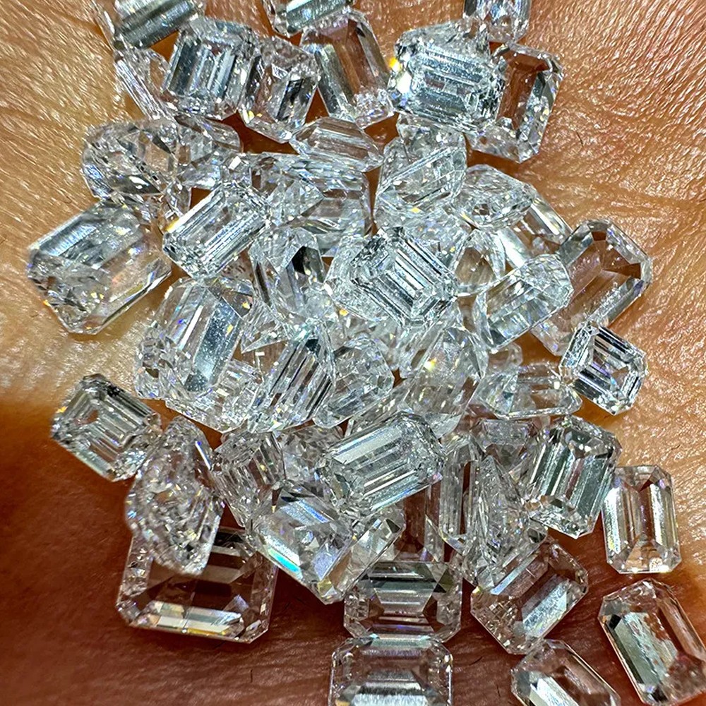 [CVD/HPHT Radiant Emerald] Wholesale 0.08-1ct Loose Lab Diamond Melee DEF VVS-VS