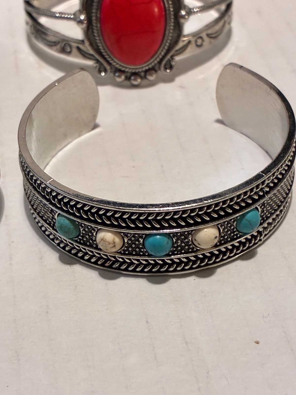 6 Fashion Cuff Bracelet Silver Tone