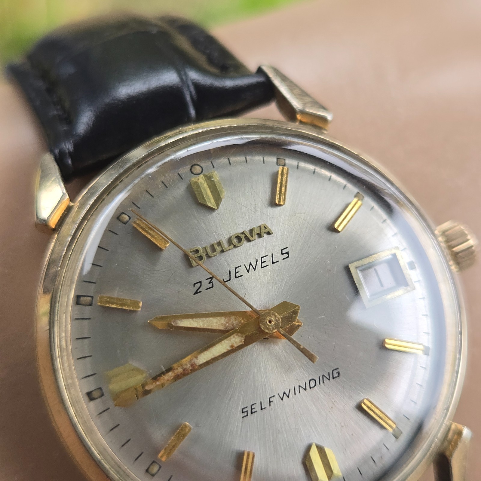Vintage BULOVA Date King men’s automatic watch 10BPACD 23Jewels 10K RGP 1968