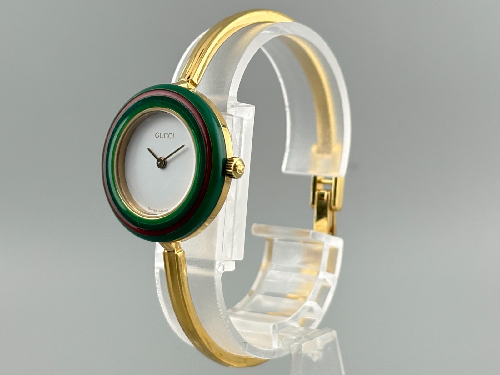 [Near Mint W/Box] Gucci Change Bezel 11/12 Women Watch Gold 12 Colors Auth