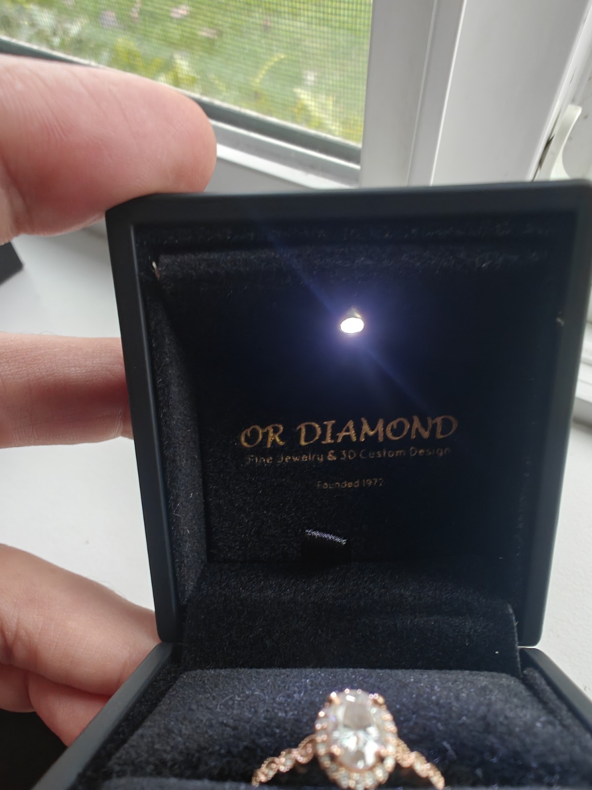 14k Rose Gold Moissanite Oval Engagement Ring – Size 5 1/4, 7×5mm Stone