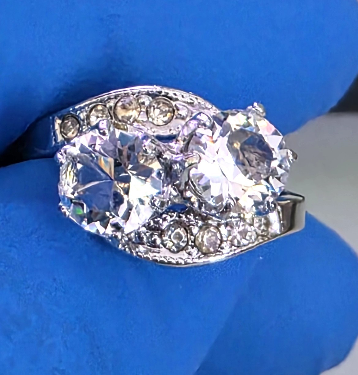 VTG Uncas Manufacturing Co 1920’s Bypass Sterling Ring in Size 6