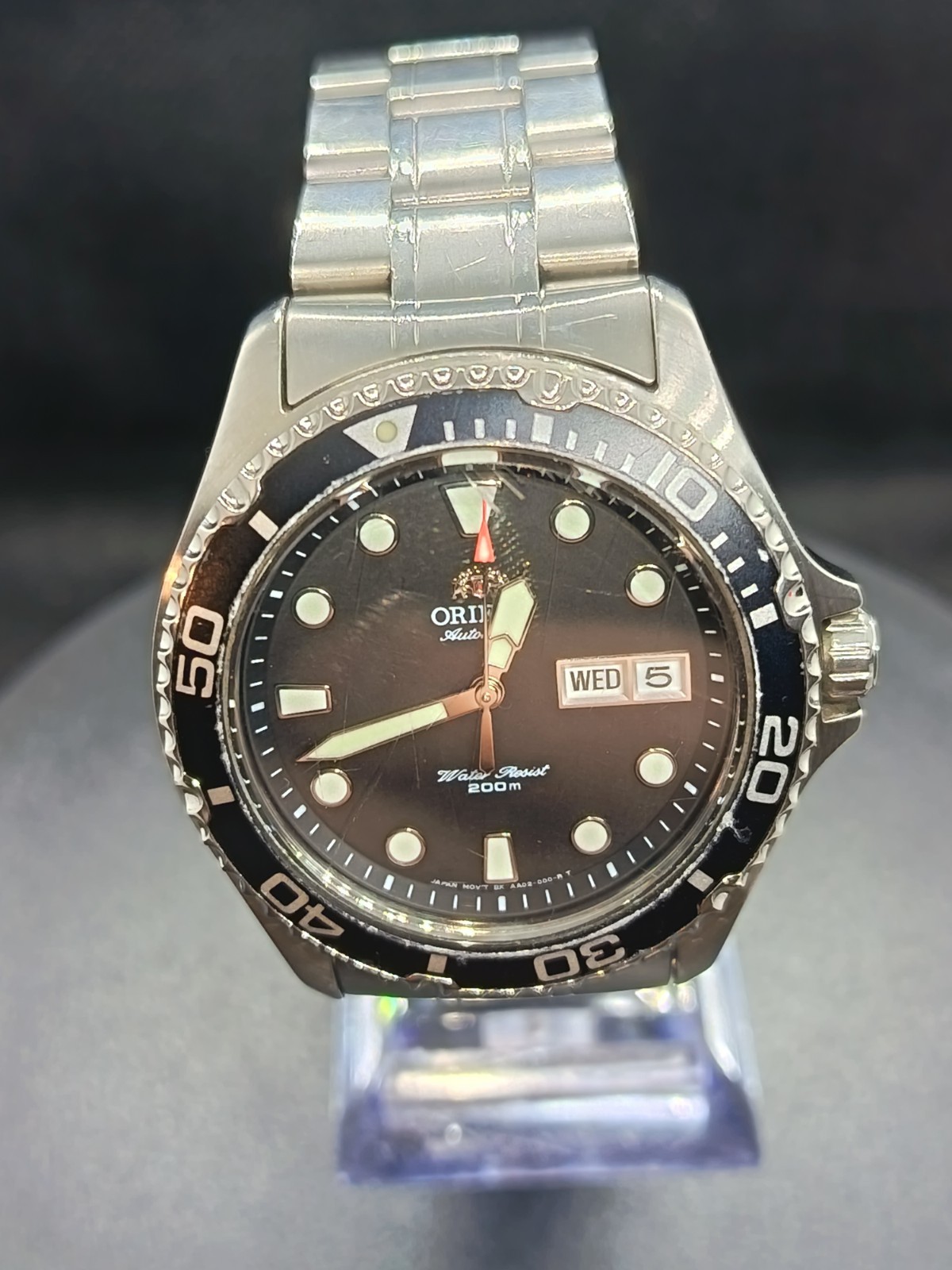 Orient Ray II 2 Black Automatic 200M AA02 Men’s Watch, Good Working Condition.