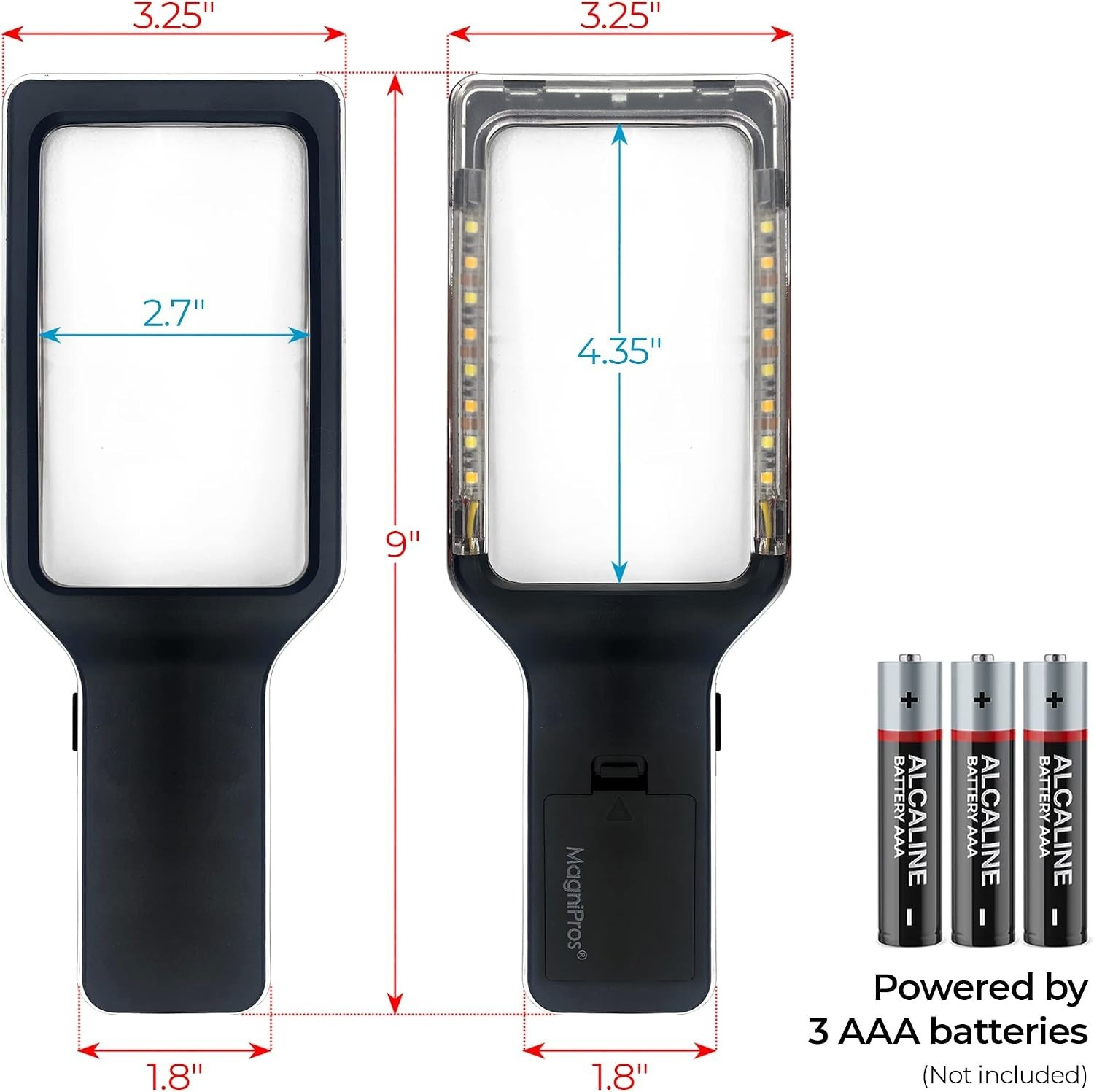 Ergonomic 6X Rechargeable Magnifying Glass Perfect for Low Vision & Eye Comfort