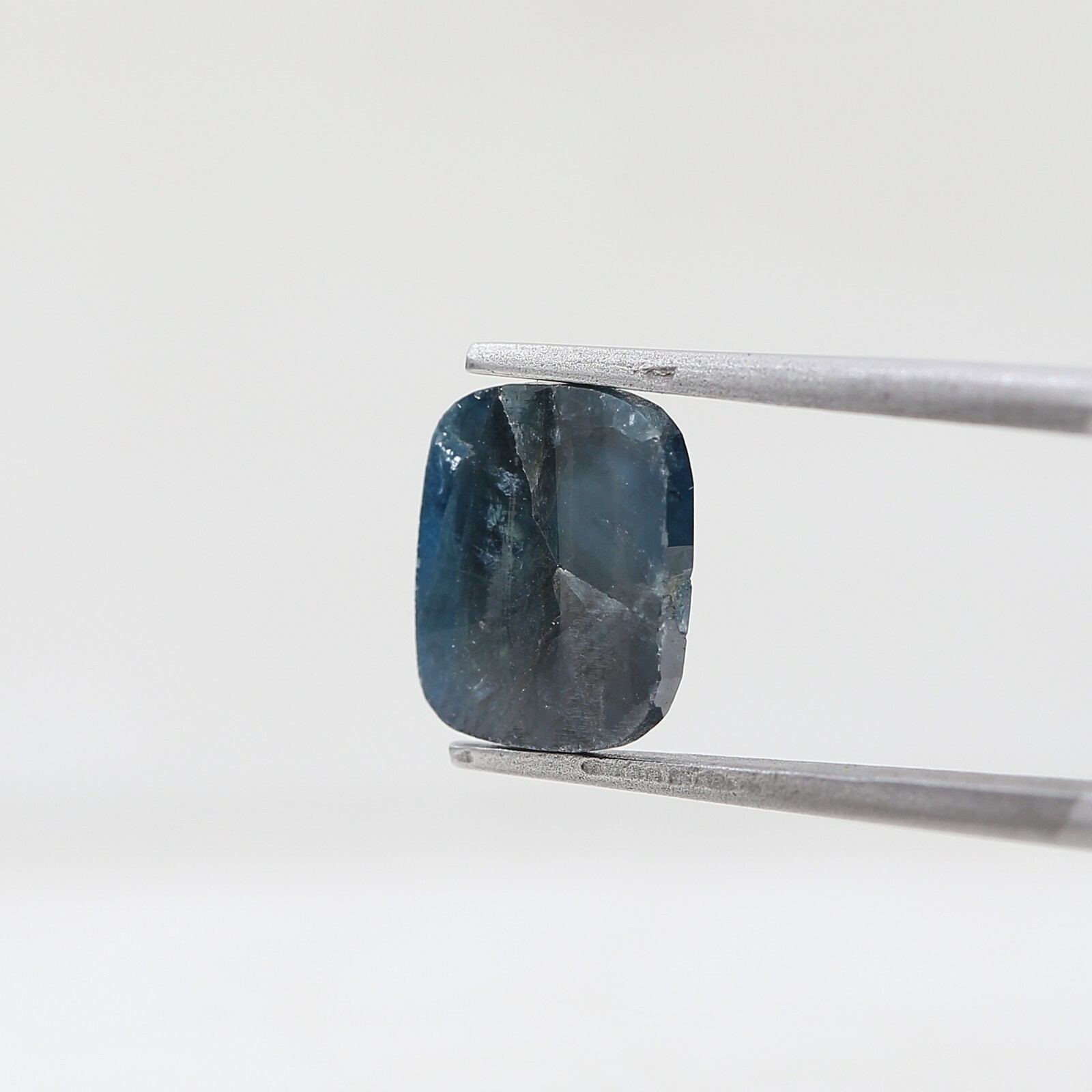 Big Rustic Natural Diamond 3.06TCW Grayish Blue Sparkling Oval Rose Cut for Gift