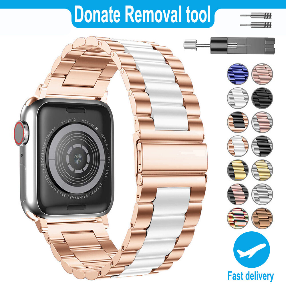 Stainless Steel Bracelet For Apple Watch 41/45 band series 8 7 6 5 4 3 2 1 Strap
