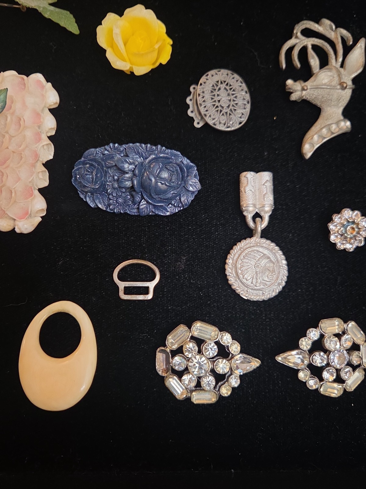 Antique Vintage Jewelry Findings Mixed Lot For Repair Restoration Junk GF