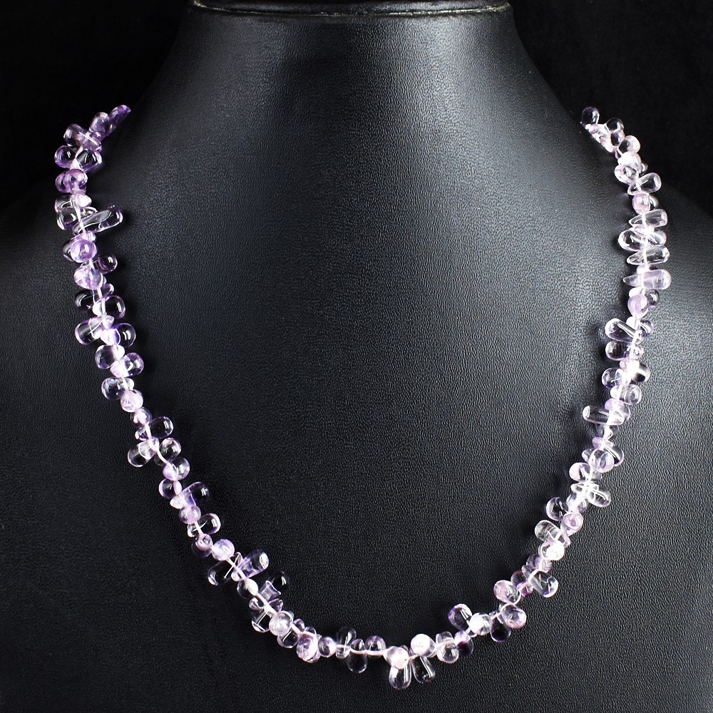 Gorgeous 218.00 Cts Purple Amethyst Stunning Beaded Necklace Jewelery RK 15 E757
