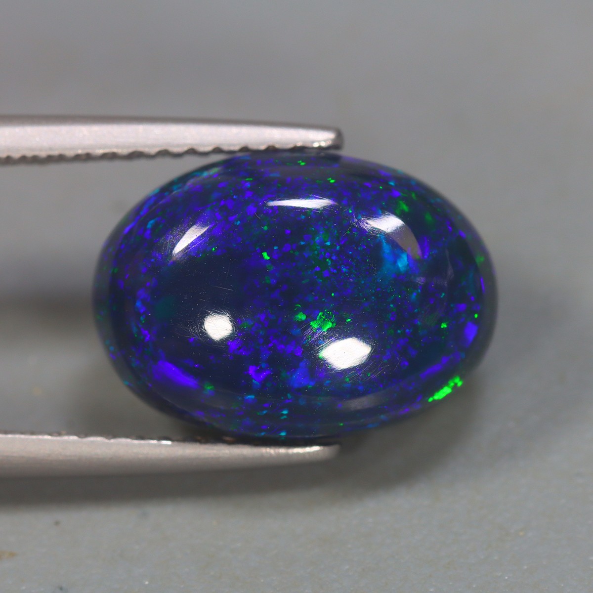 3.34 Cts_Extraordinary 3D Harlequin Pattern 100 % Natural Welo Solid Black Opal