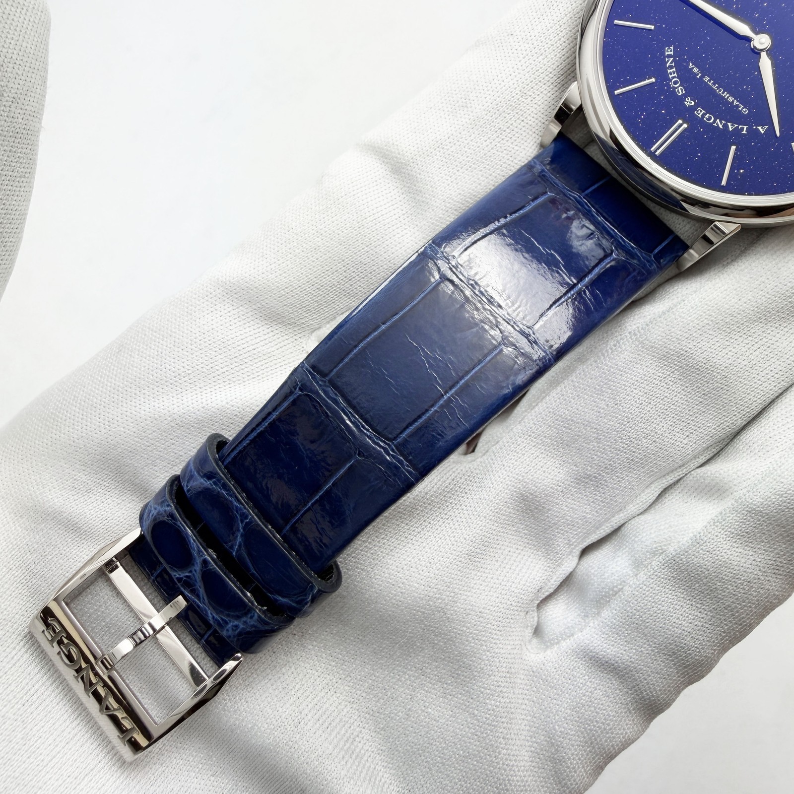 Unworn 2026 A. Lange & Sohne Saxonia 205.086 39MM Blue Aventurine 18K Wg B/p