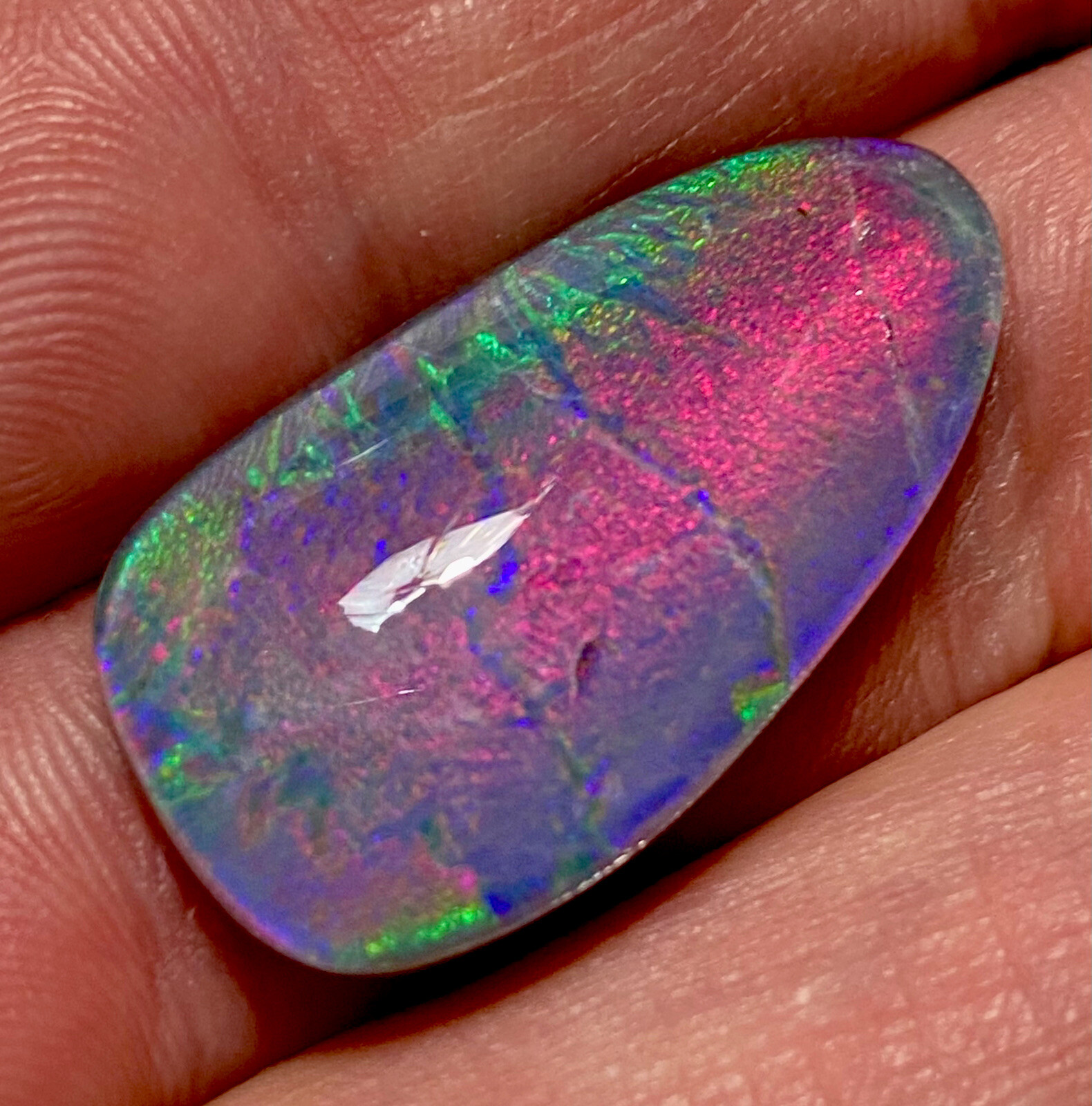 BRILLIANT GIANT 17.90cts AUSTRALIA OPAL TRIPLET RAINBOW🌈 PEACOCK HARLEQUIN FIRE