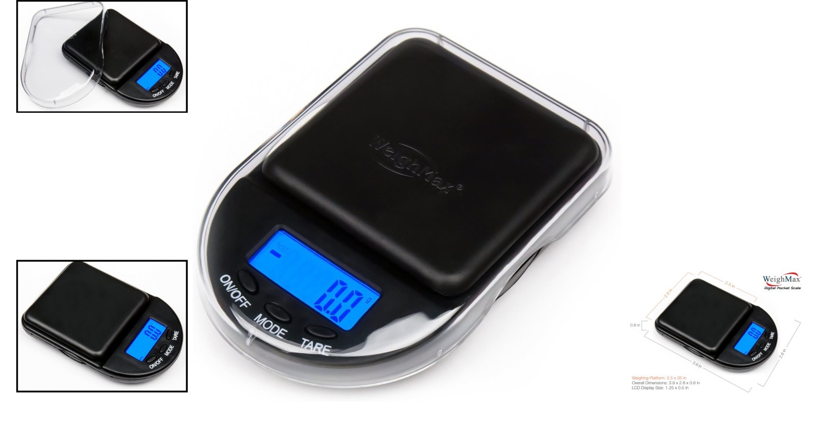 Black Digital Pocket Scale 650g Capacity with 0.1g Precision – Jewelry & Coins