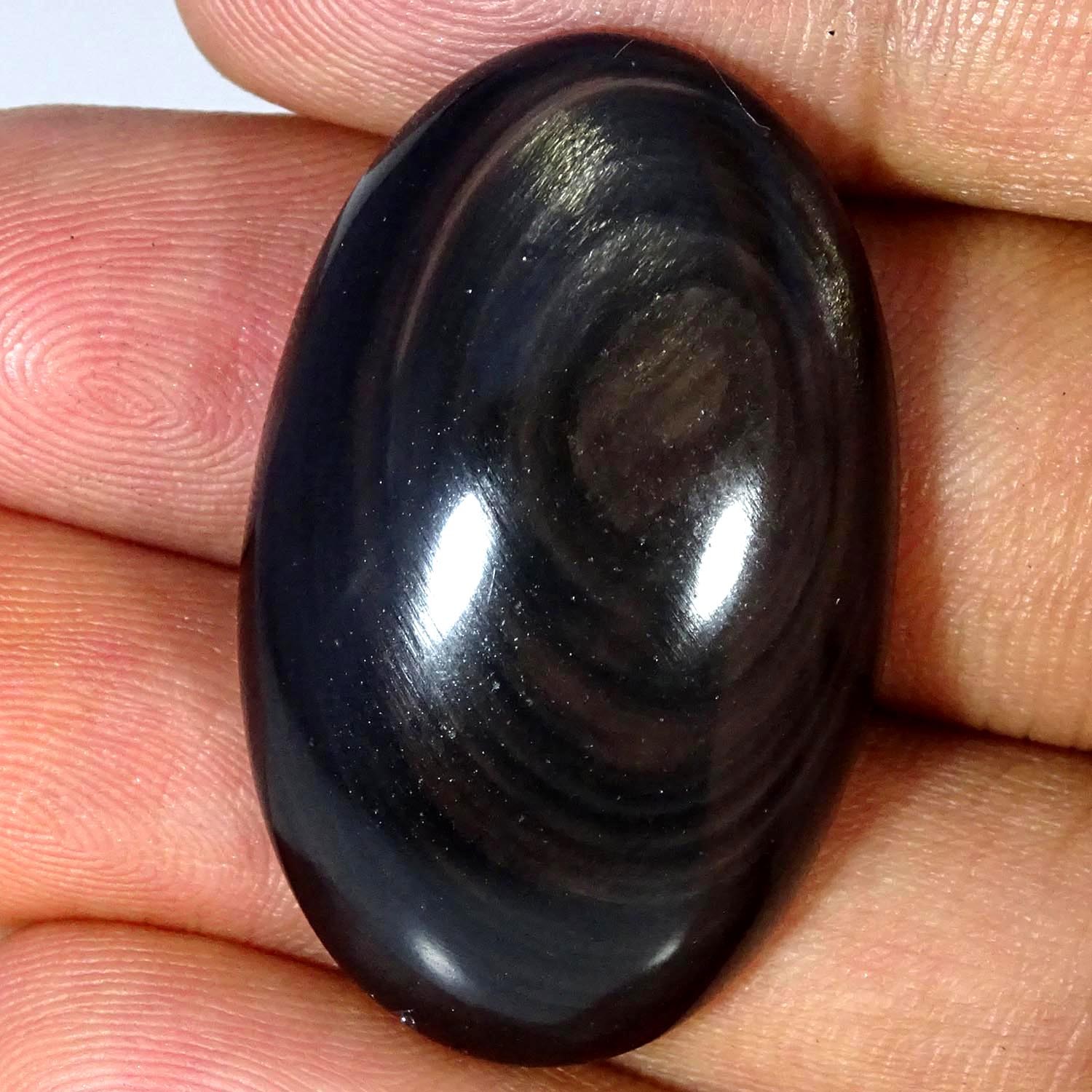 43.50Cts. Natural Fine Rainbow Obsidian Oval Cabochon Gemstone 22X35X8MM