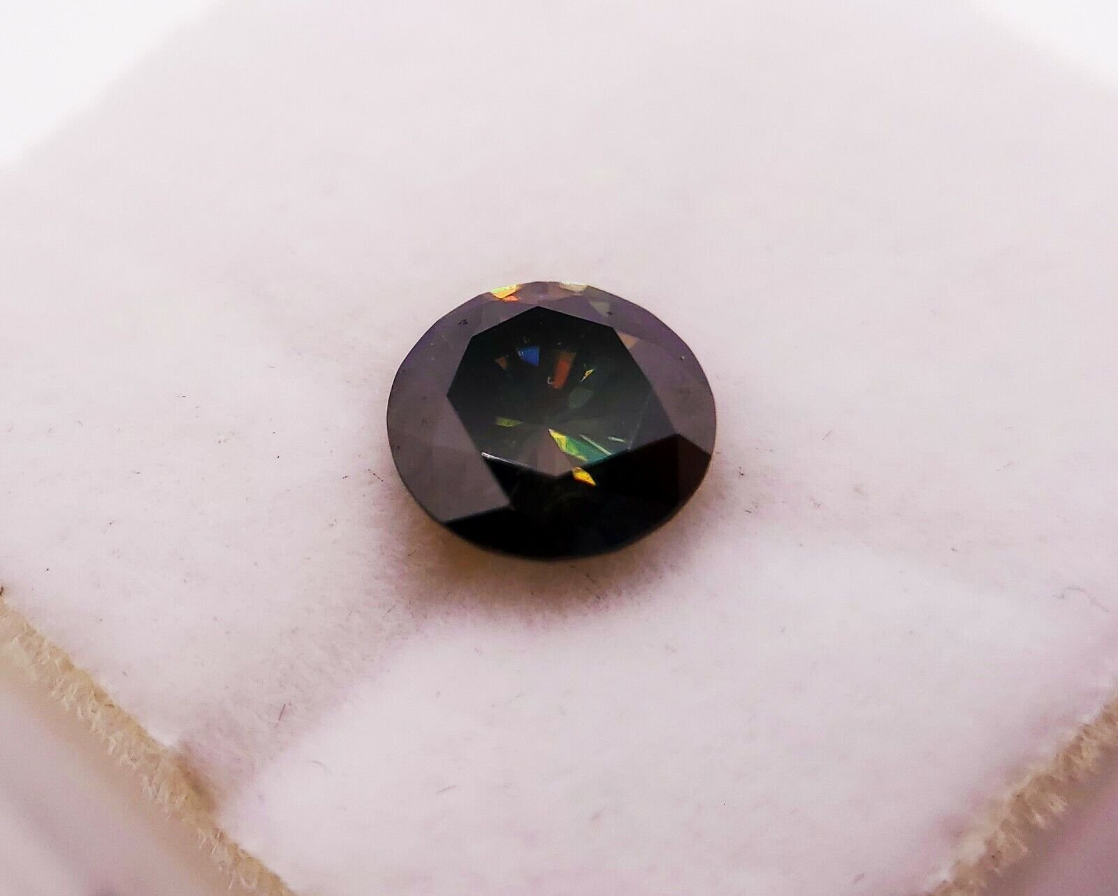 2.00 Carat Large Deep Blue Purple VS1 Round Brilliant Cut Lab Created Diamond