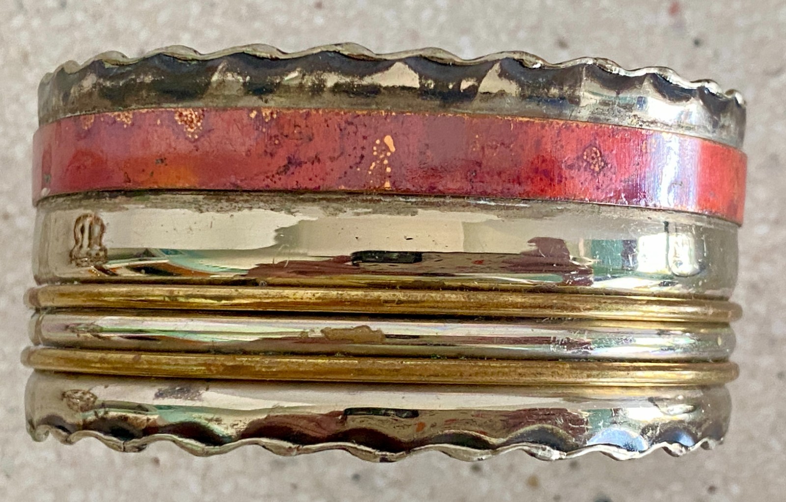 Lot of 4 Vintage Cuff Bracelet Magnetic Stainless Cable Ann Taylor Mesh Beaded