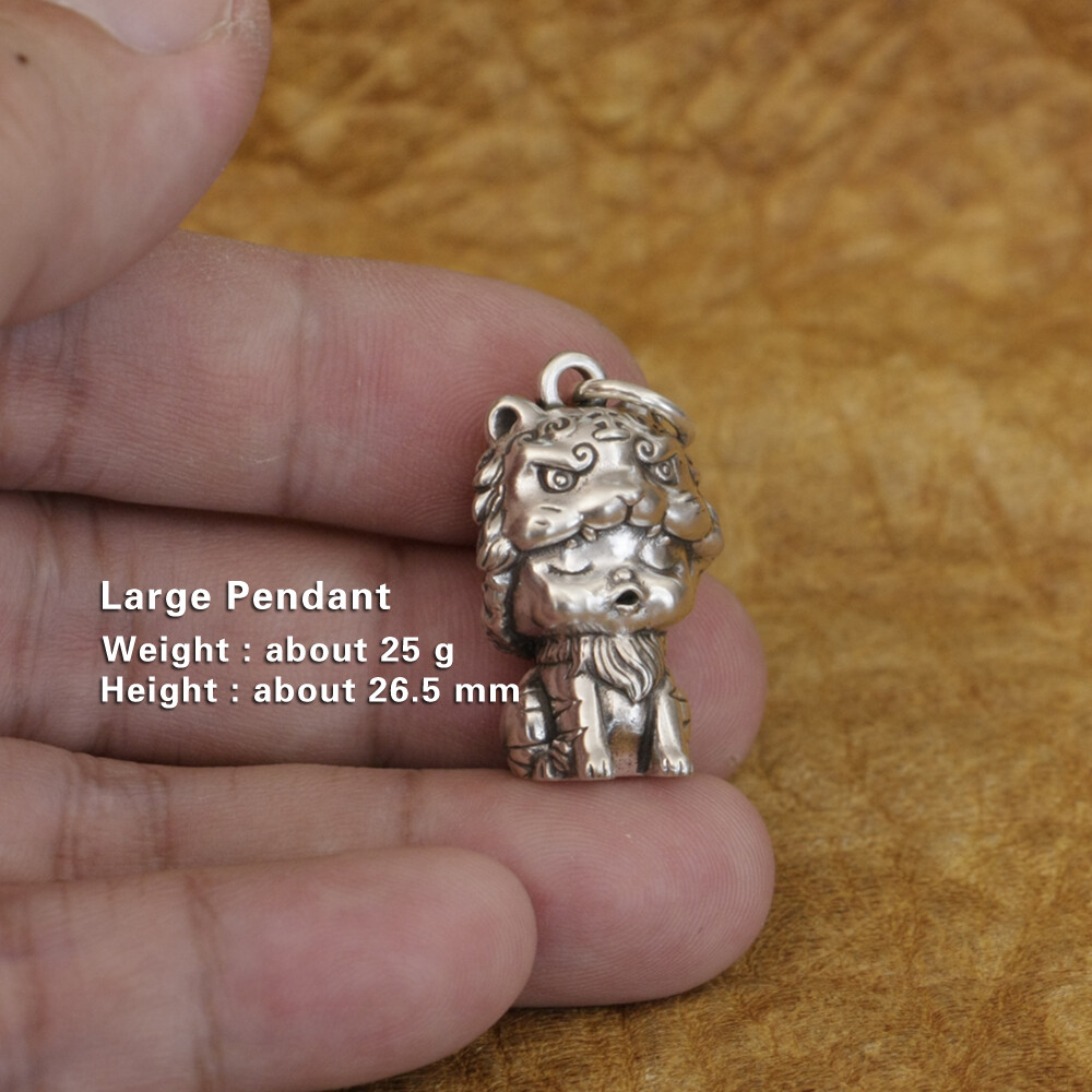 Cute Tiger 925 Sterling Silver Q Version Charms Animal Pendant TA360A HZ