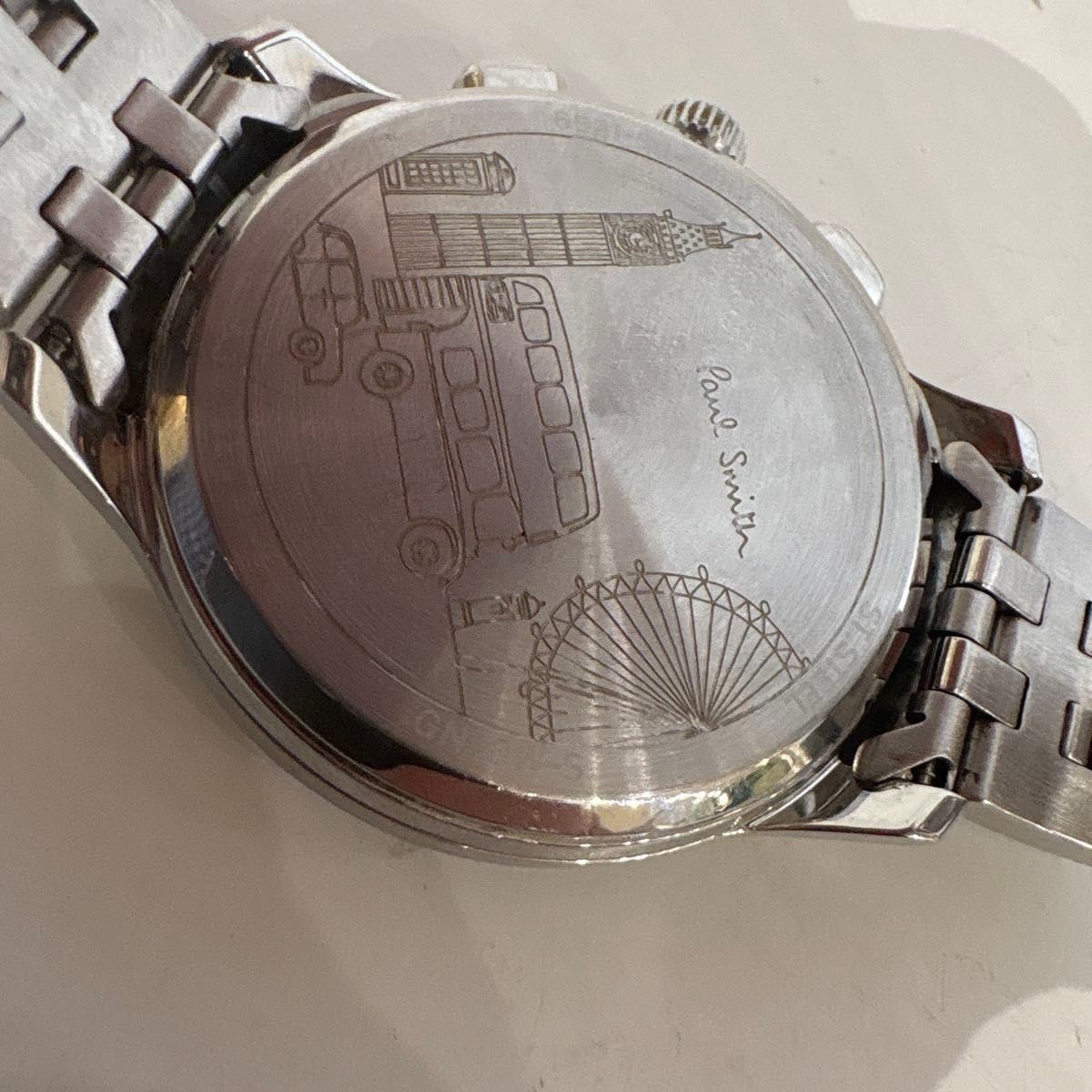 Paul Smith Chronograph Men’s Watch Black Dial Silver SS Working From Japan