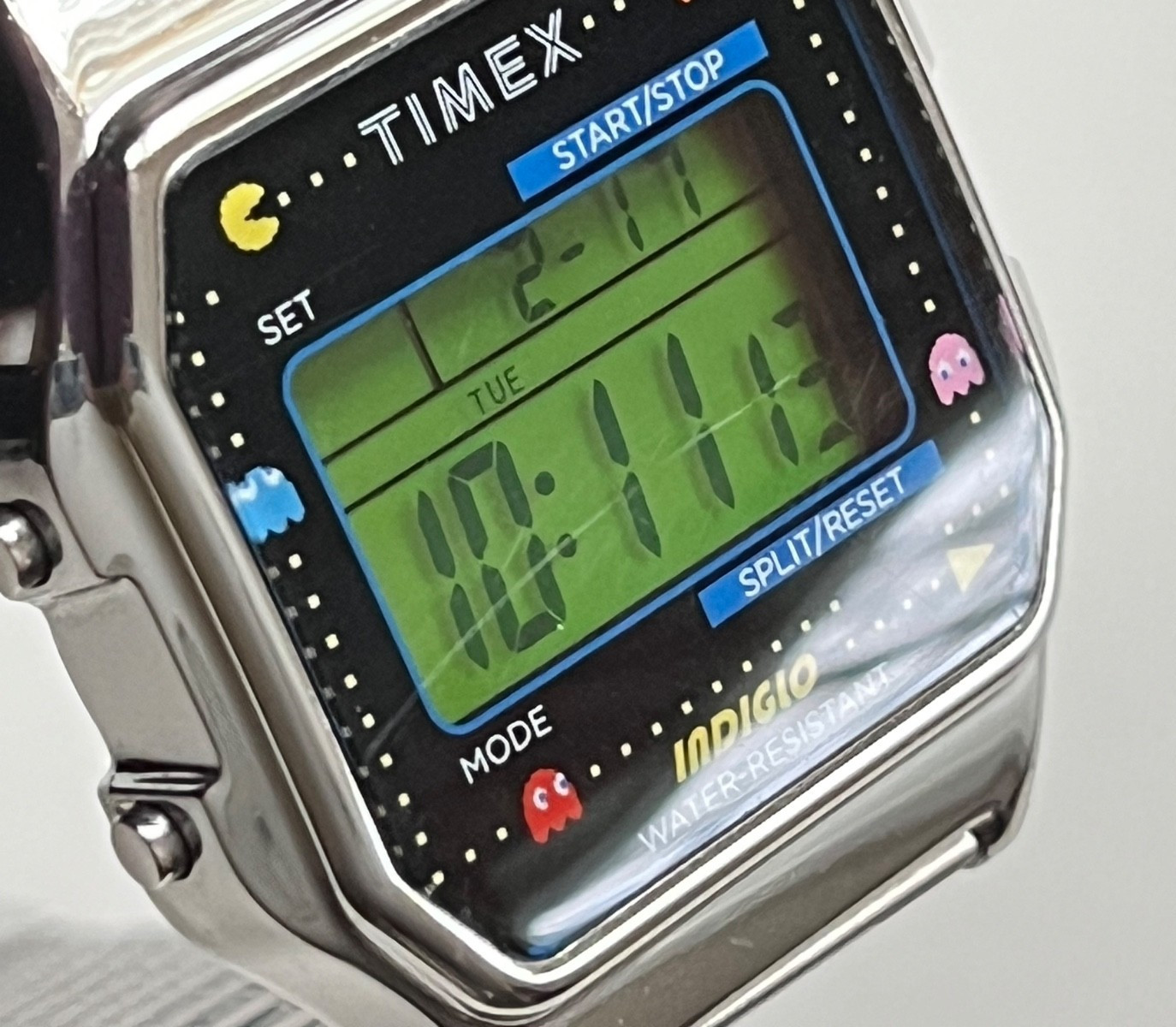 Timex X Pacman Watch T80 Digital Stainless Steel – Silver – TW2U31900