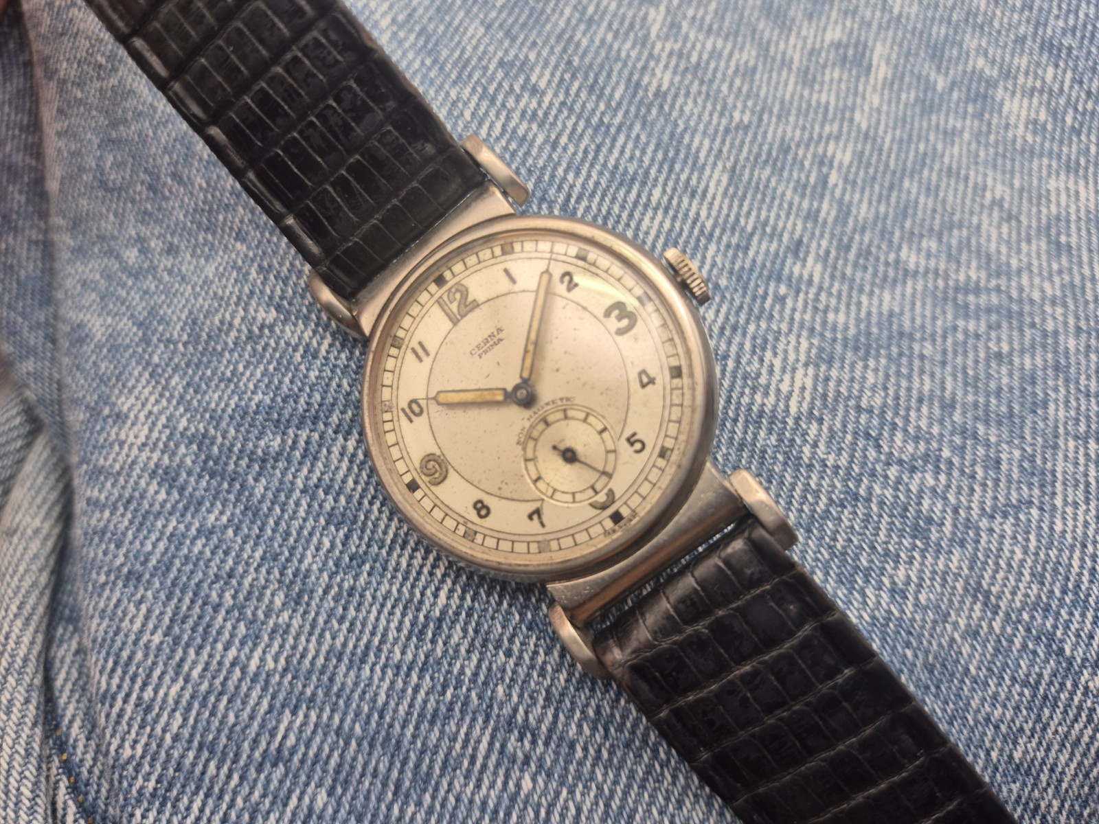 Search First Vintage 40s Tilting Handles Art Deco Vintage Watch