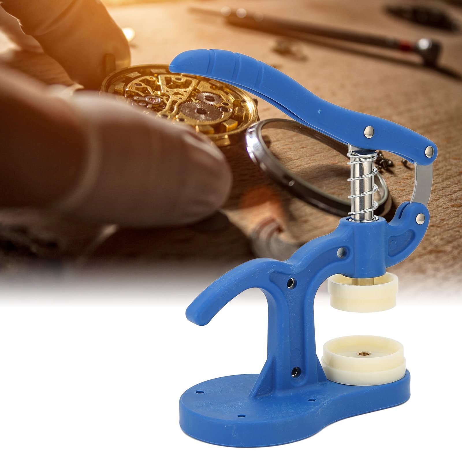 Joyzan Watch Press Set, Back Covers Case Closer Remover Spring Bar Blue