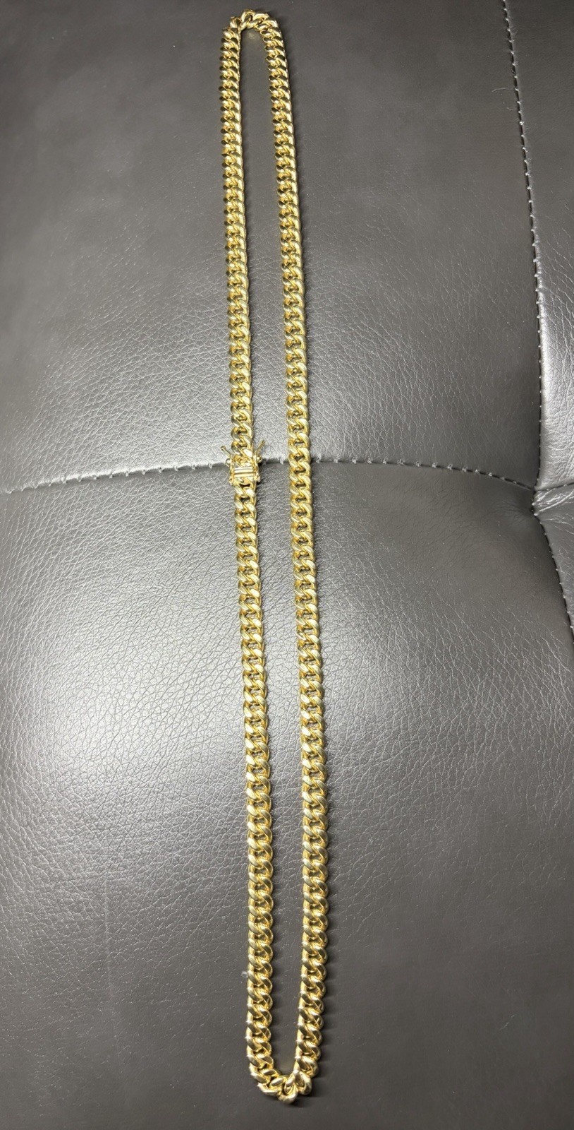 10k Solid Gold Cuban Chain Necklace Curb Figaro Mariner 24 Inches Grams Bracelet
