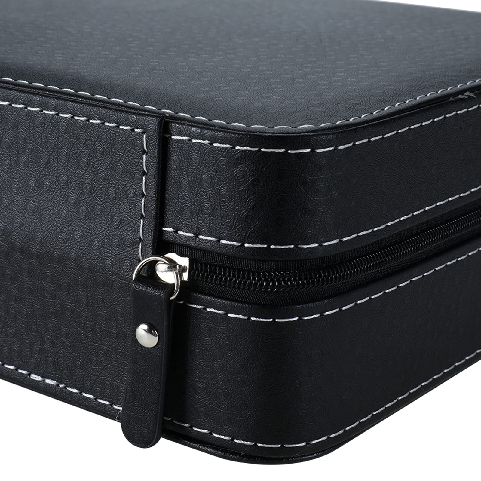 12 Slots Boxes,Portable Zip Jewelry Display Case with Removable Pillow for Je…