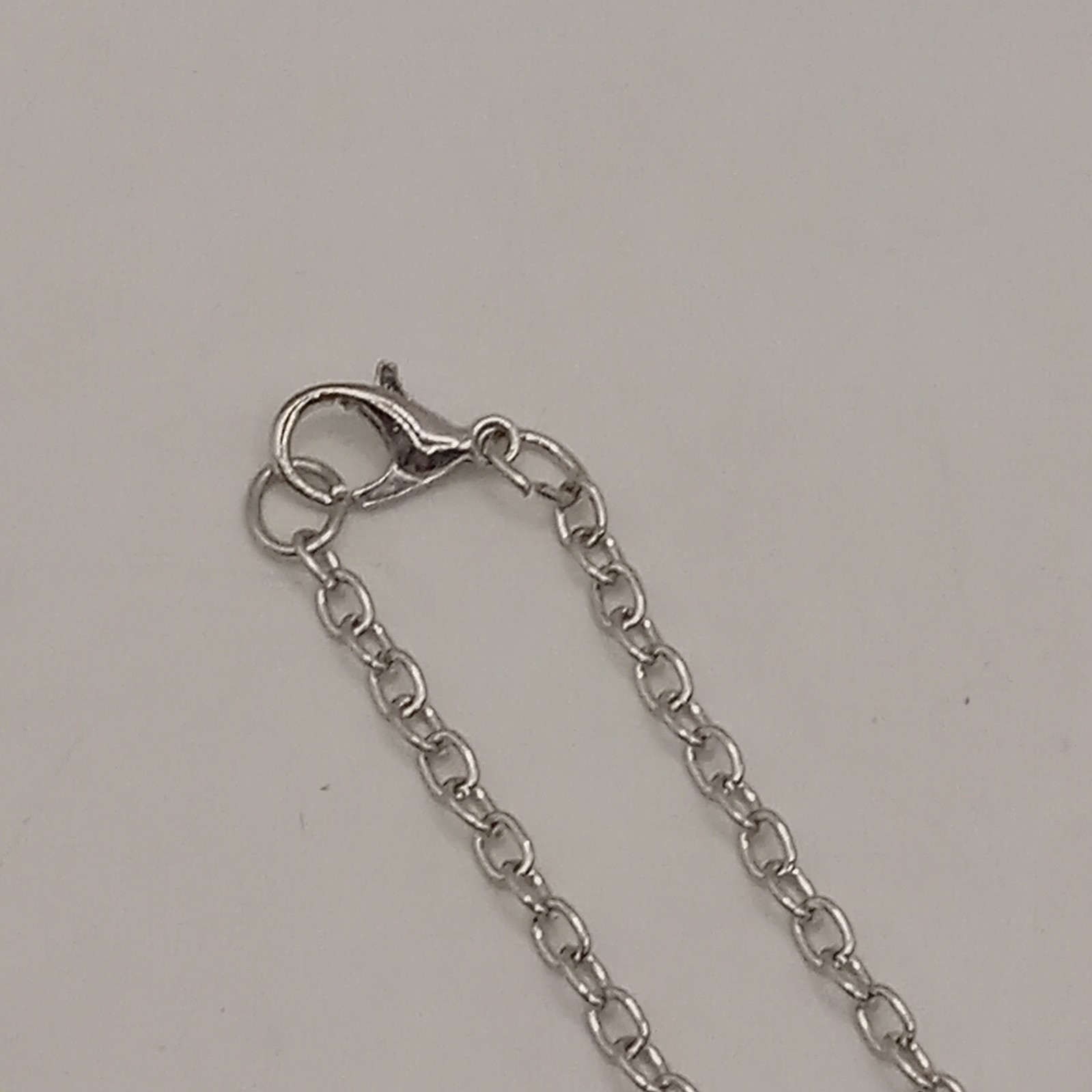 Celestial Necklace Oval Blue Pendant Astrological Symbols Silvertone Chain