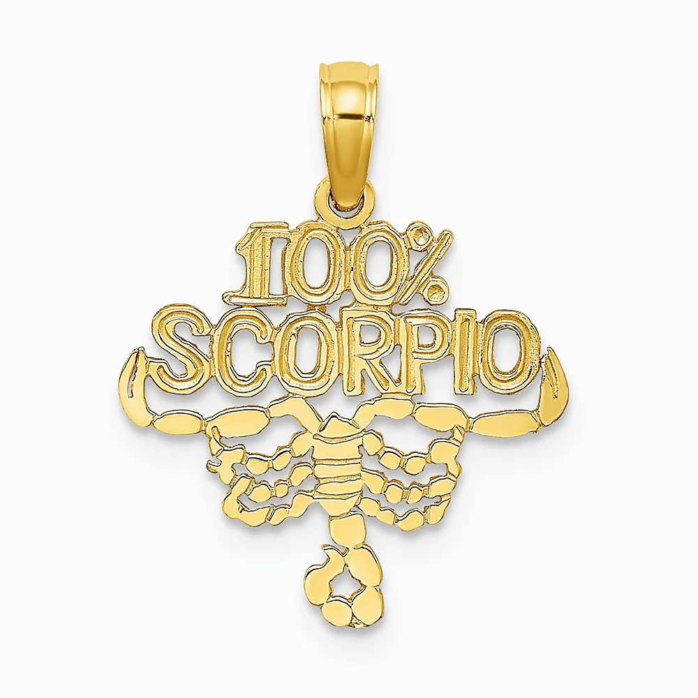 10K / 14K Yellow Gold 100% SCORPIO Zodiac Charm