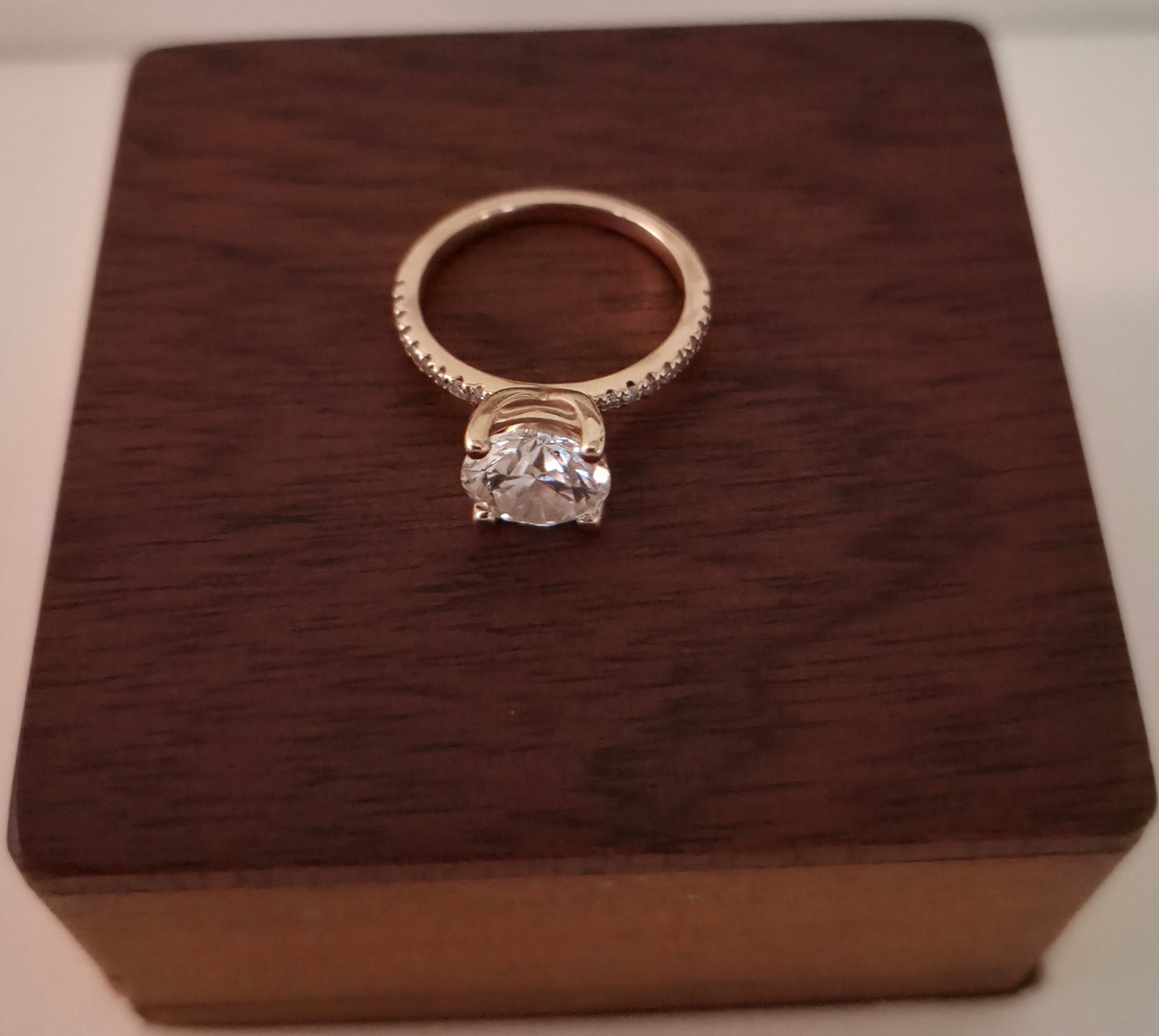 LAB CREATED DIAMOND RING – 14k ROSE GOLD – 2.53 ROUND VS1 RARE CARAT – 6.25 SIZE