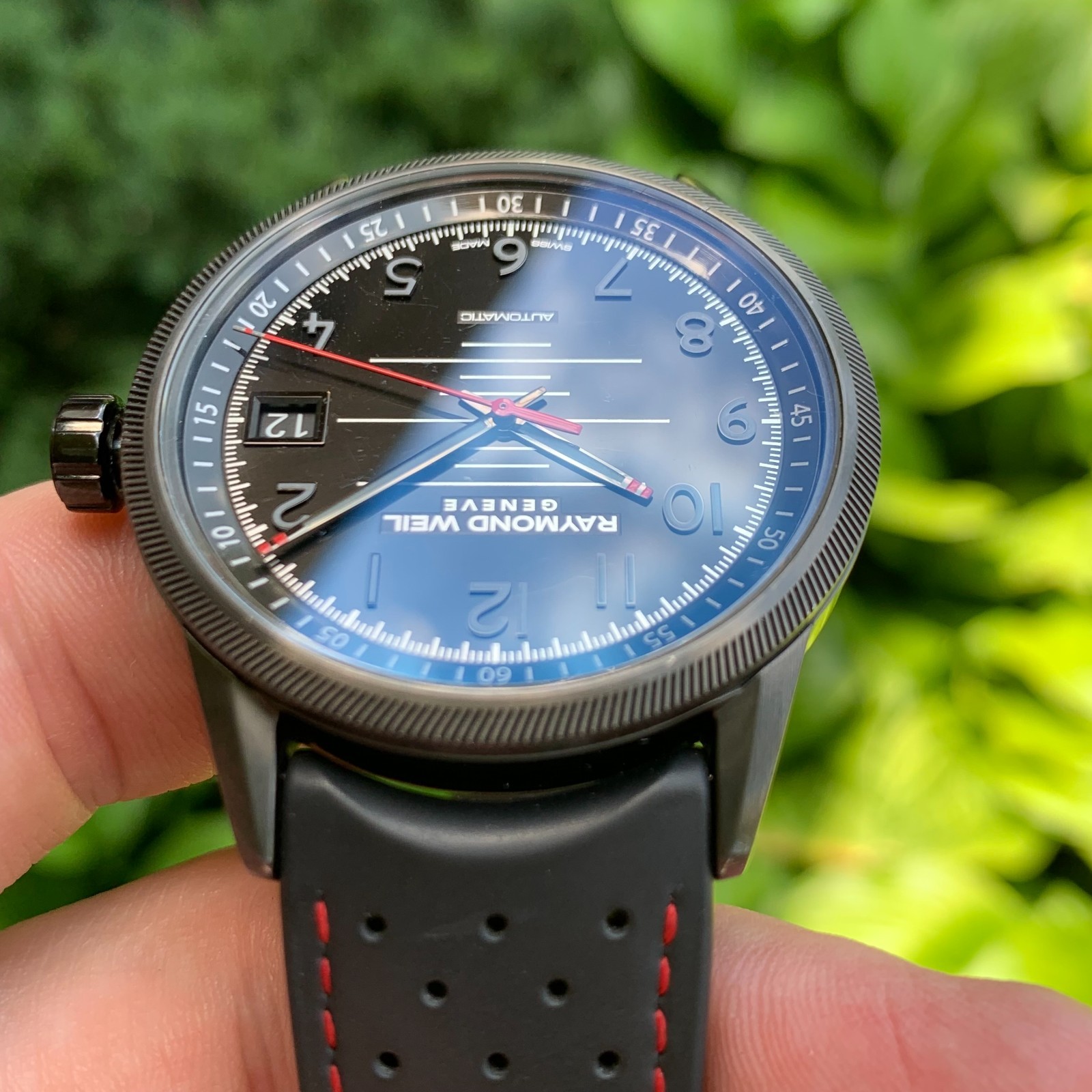 Raymond Weil Freelancer Pilot Automatic 42.5mm DLC Black Wristwatch w/ Box