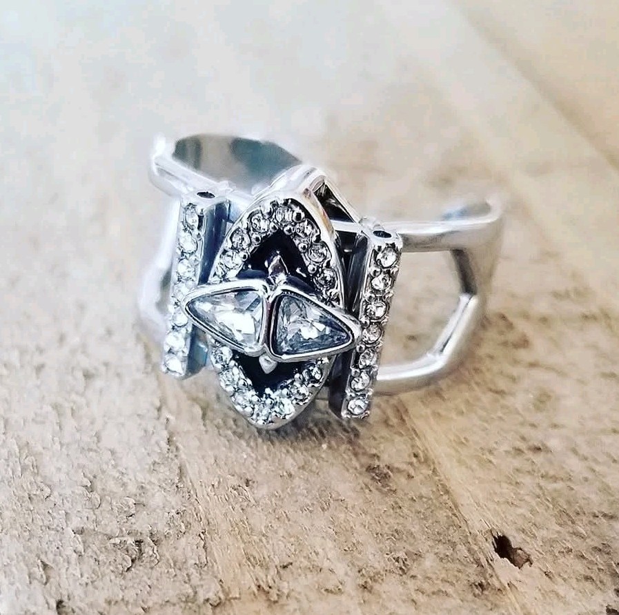 KEEP Collective SILVER RING Size M/L 7-9 Adjustable Charm Key Keeper NEW