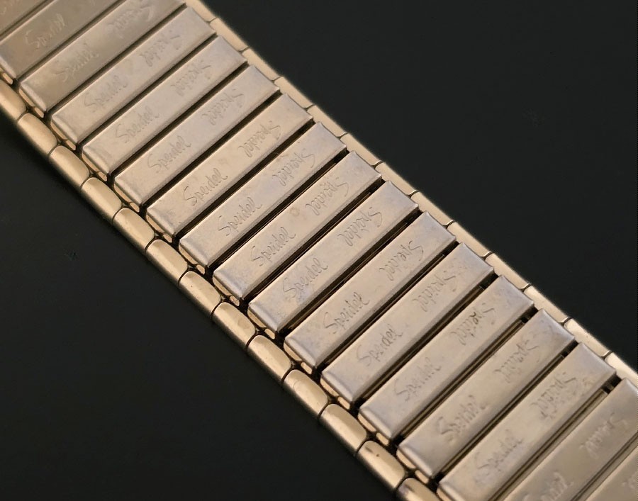 Estate Vintage Antique Mod/Retro Men’s 16mm to 22mm Yellow Gold-Tone Watch Band