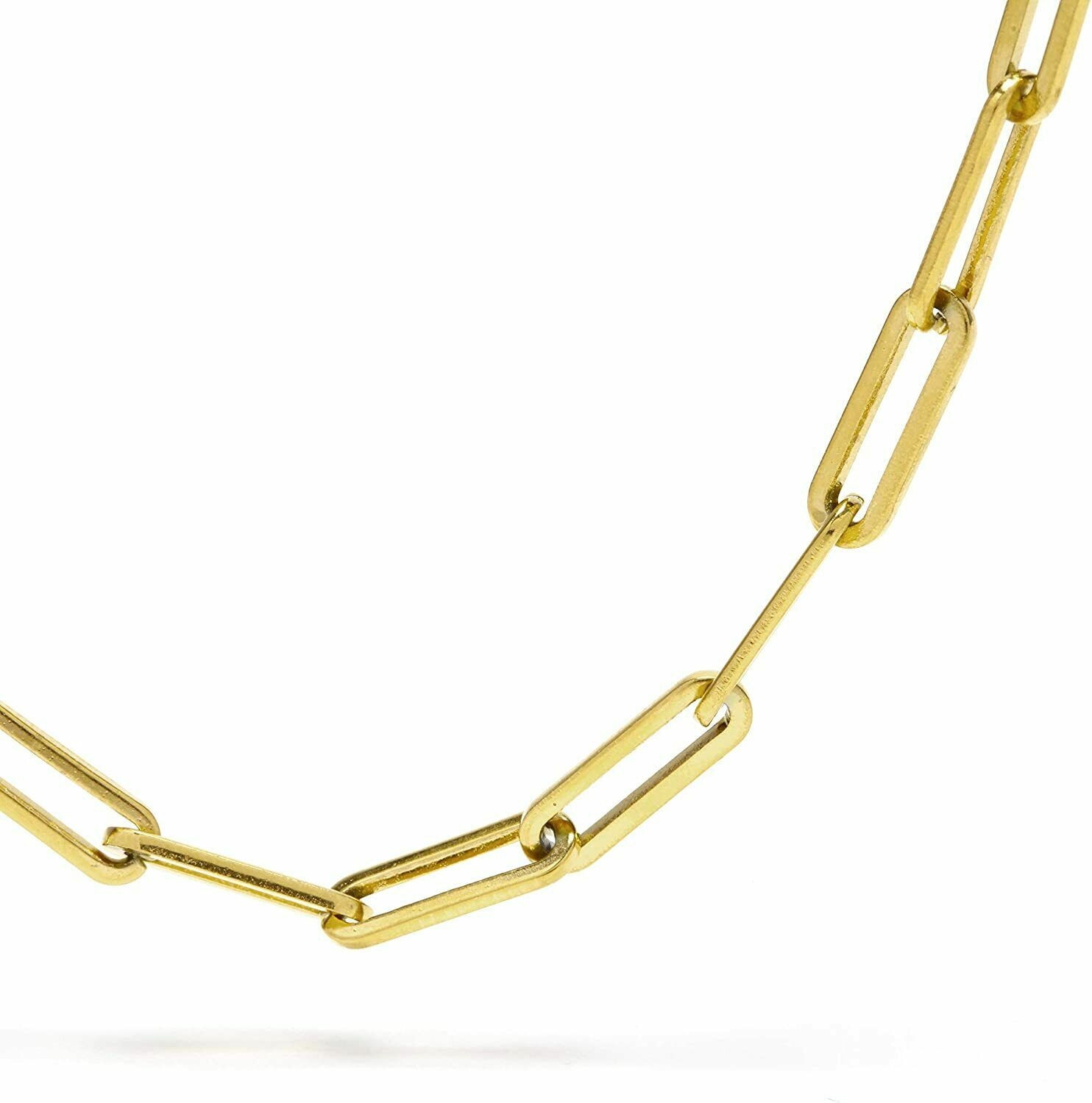 14k Yellow Gold Paperclip 2mm-9mm Chain Bracelet Necklace Mens Womens 16″-30″