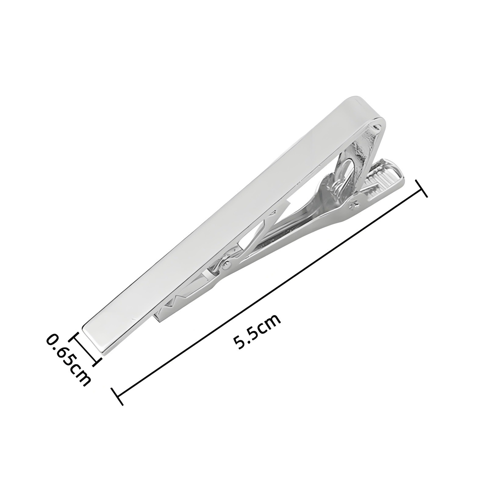 2.2″ Inches Mens Silver Stainless Steel Tie Clip Bar Necktie Silver Clasp Clamp