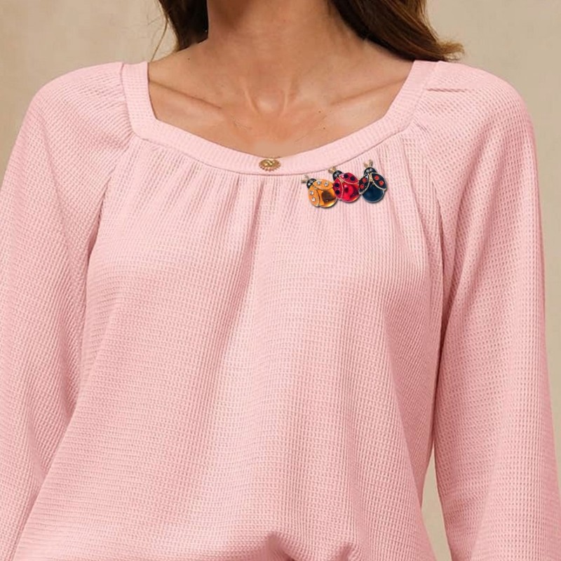 Stylish Lightweight Zinc Alloy Ladybugs Brooch Set For Fashion Accessories Gift