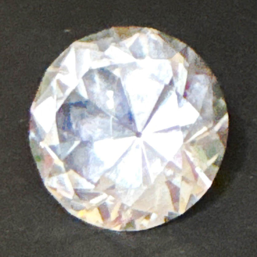 White/Colorless Crystal Round Cut Faceted Transparent Loose Gemstone 1 Pc