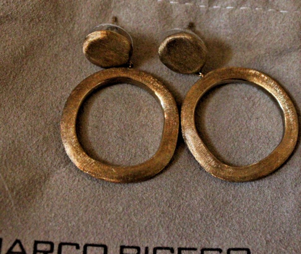 Marco Bicego 18k Gold Jaipur Circle Drop Earrings 8 grams