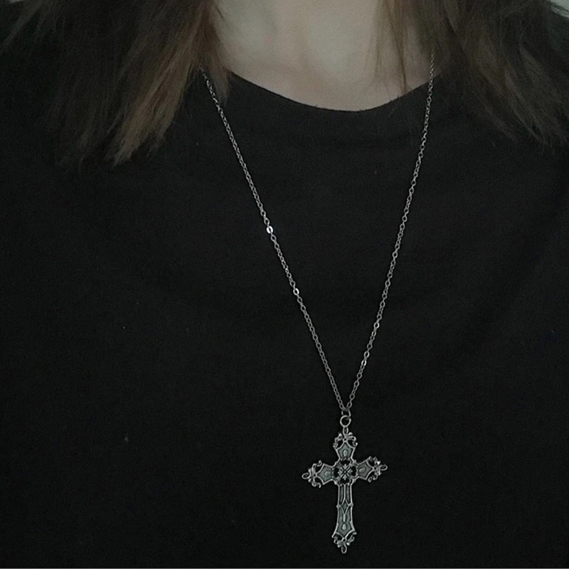 Fashion Christian Necklaces for Women Wen Gift Vintage Gothic for Cross Pendant