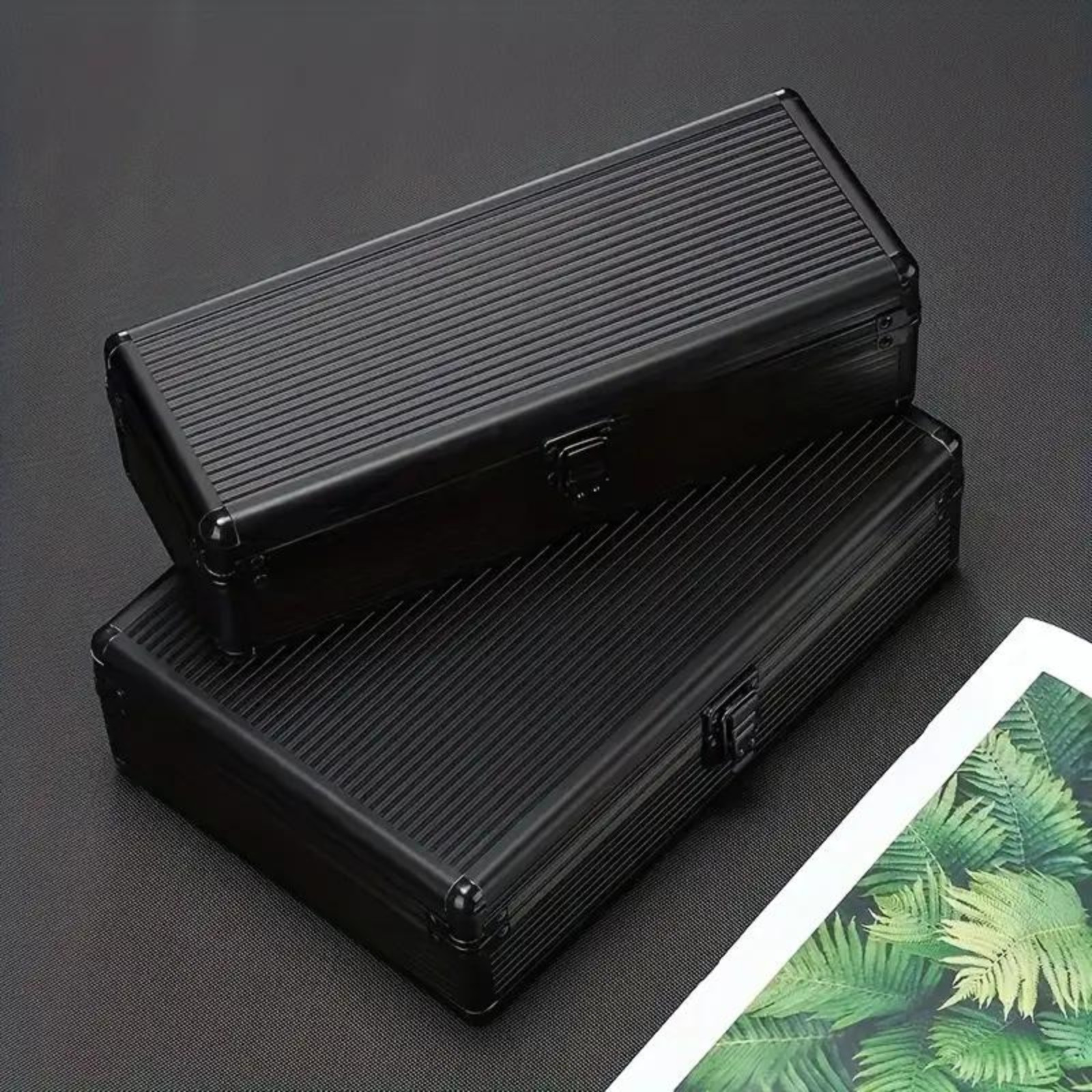 Watch Case for 24/18/10/5/1 Watches Collectors Display Aluminum Black Briefcase