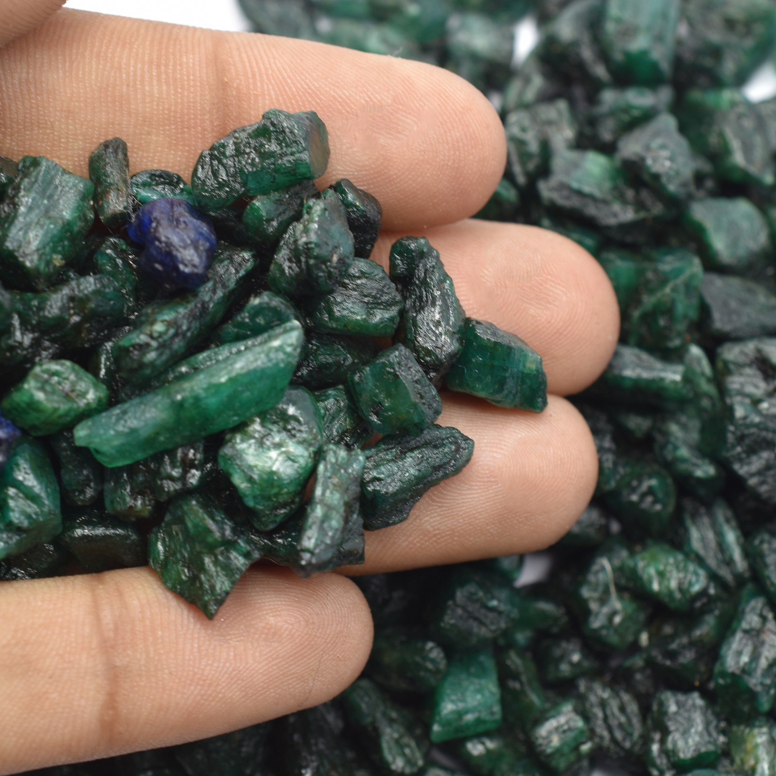 CERTIFIED 454.25 Ct Natural COLOMBIAN Green Emerald Rough Loose Gemstone Lot
