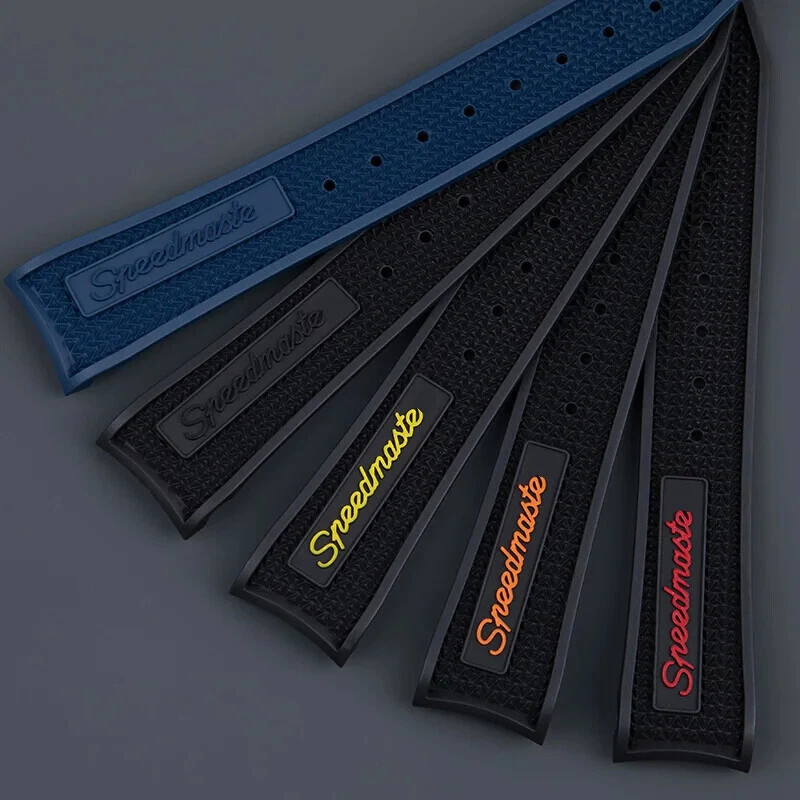 For Omega MoonSwatch Speedmaster 19mm 20mm 21mm Fluorine Rubber Watch Band Strap