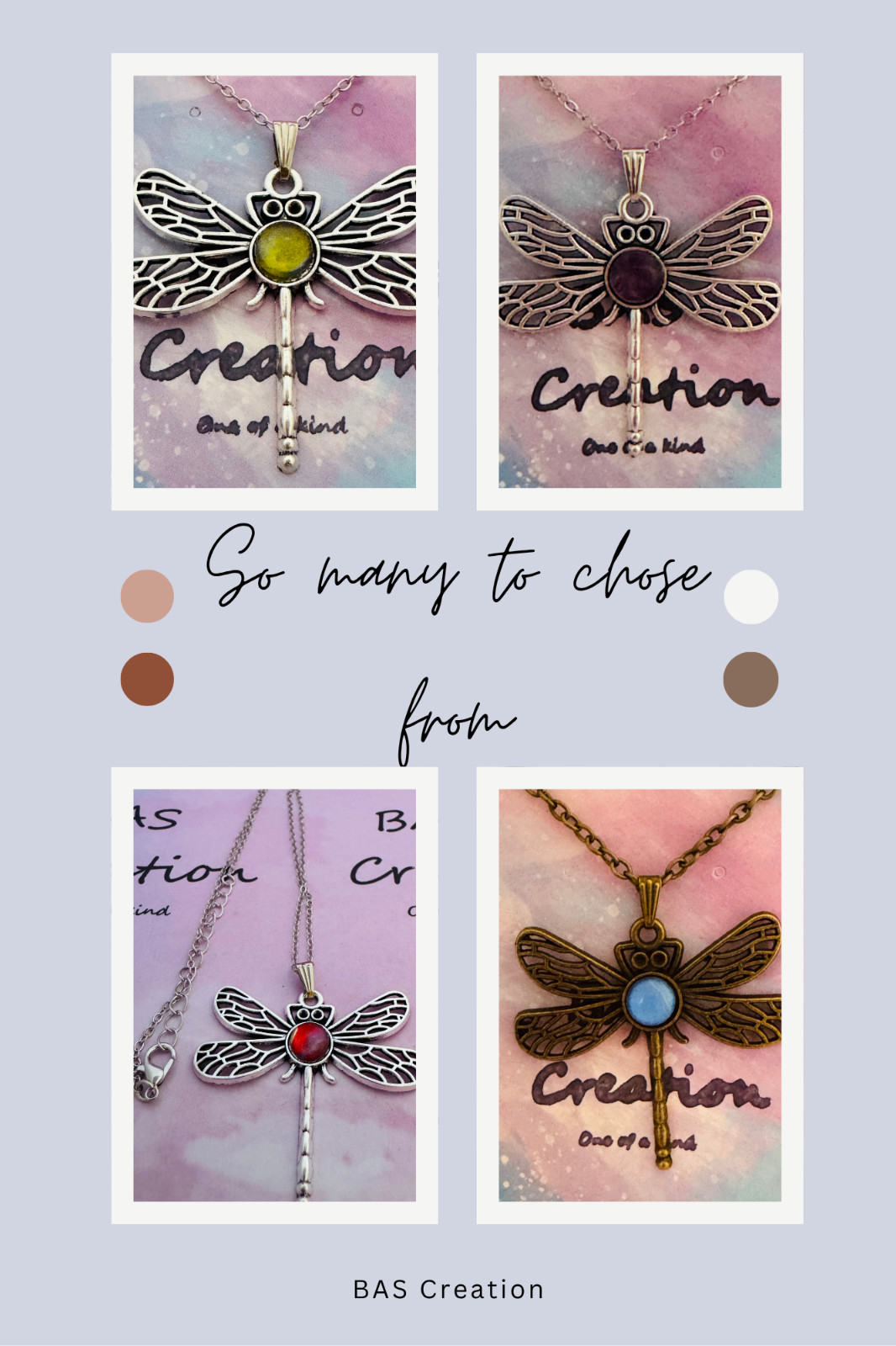 Dragonfly Cabochon Necklace One of a kind Hand-Painted by a local Ozark Artist