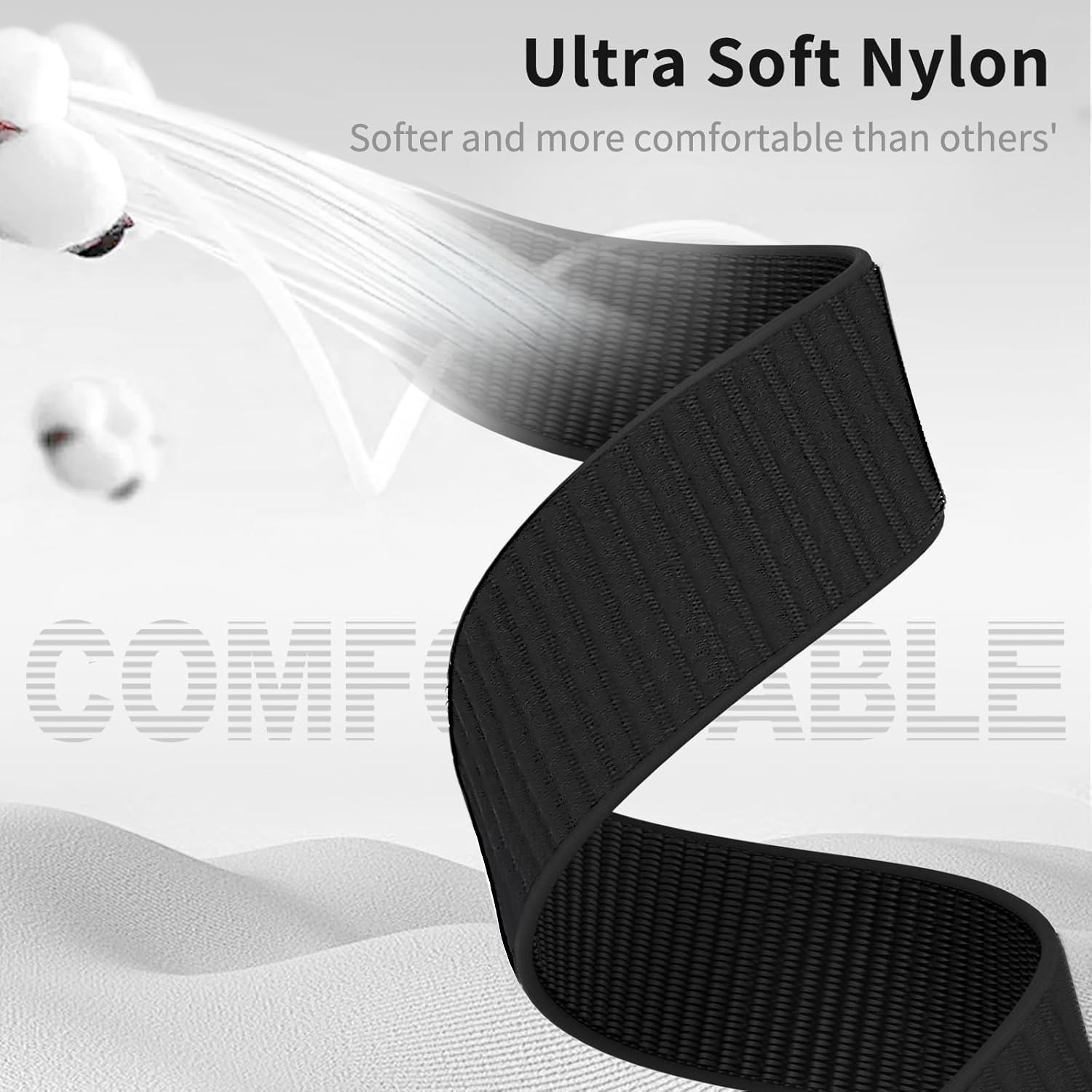 22mm Nylon Watch Band for Amazfit Bip 6, GTR 4, GTR 3 Soft Sport Straps