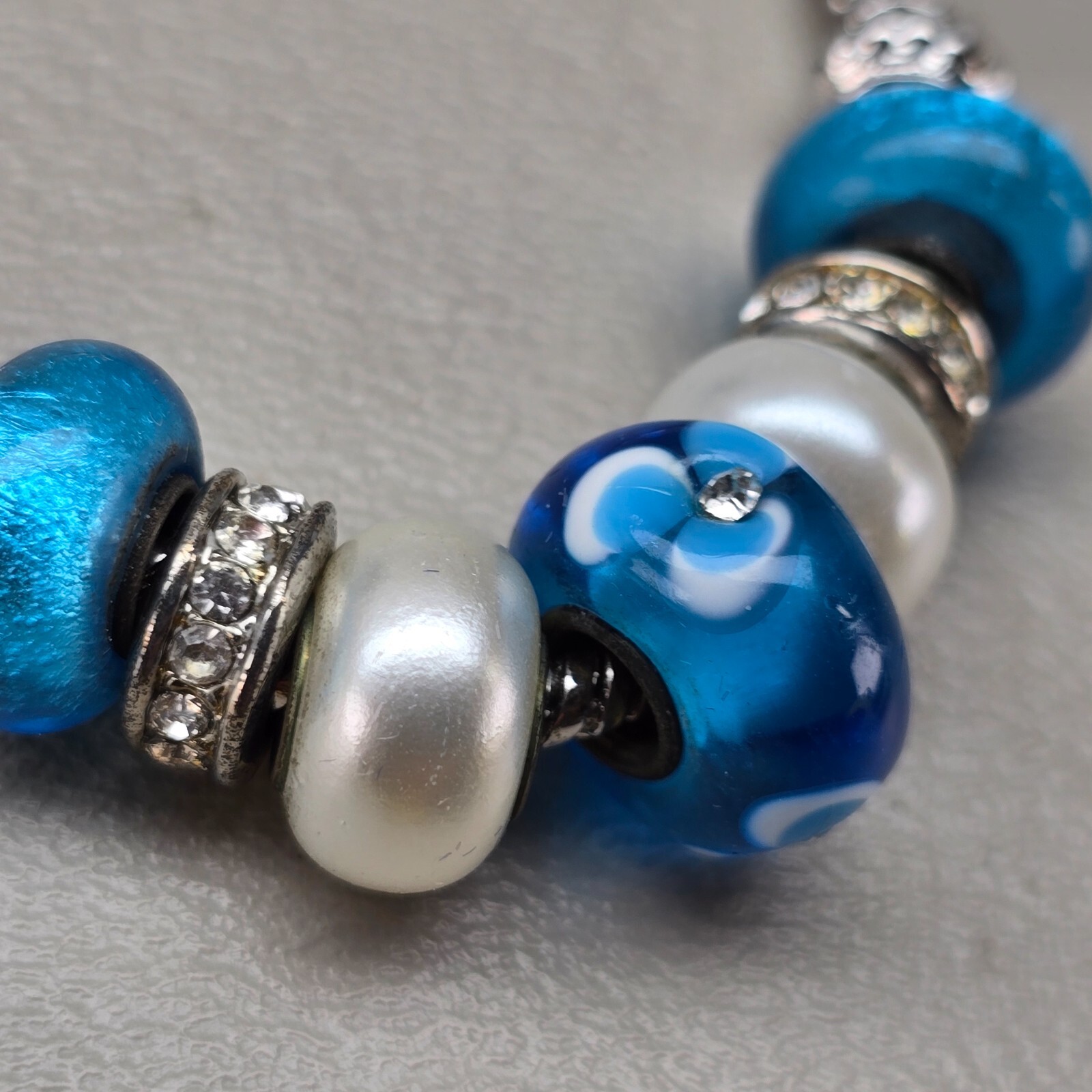 Bella Perlina Bracelet Rhinestones Blue Iridescent NEW