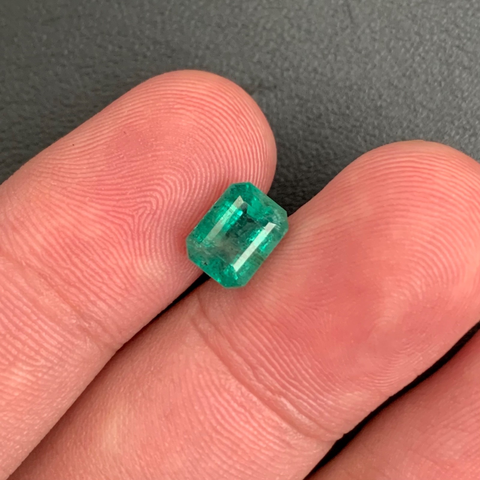 2.44 Ct Natural Zambian Emerald Green Octagon Cut Loose Gemstone