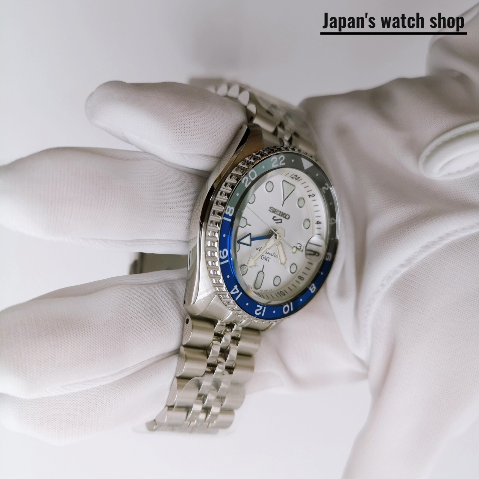 SEIKO 5 Sports SBSC017 White SKX Sports Style GMT Men’s Watch New in Box