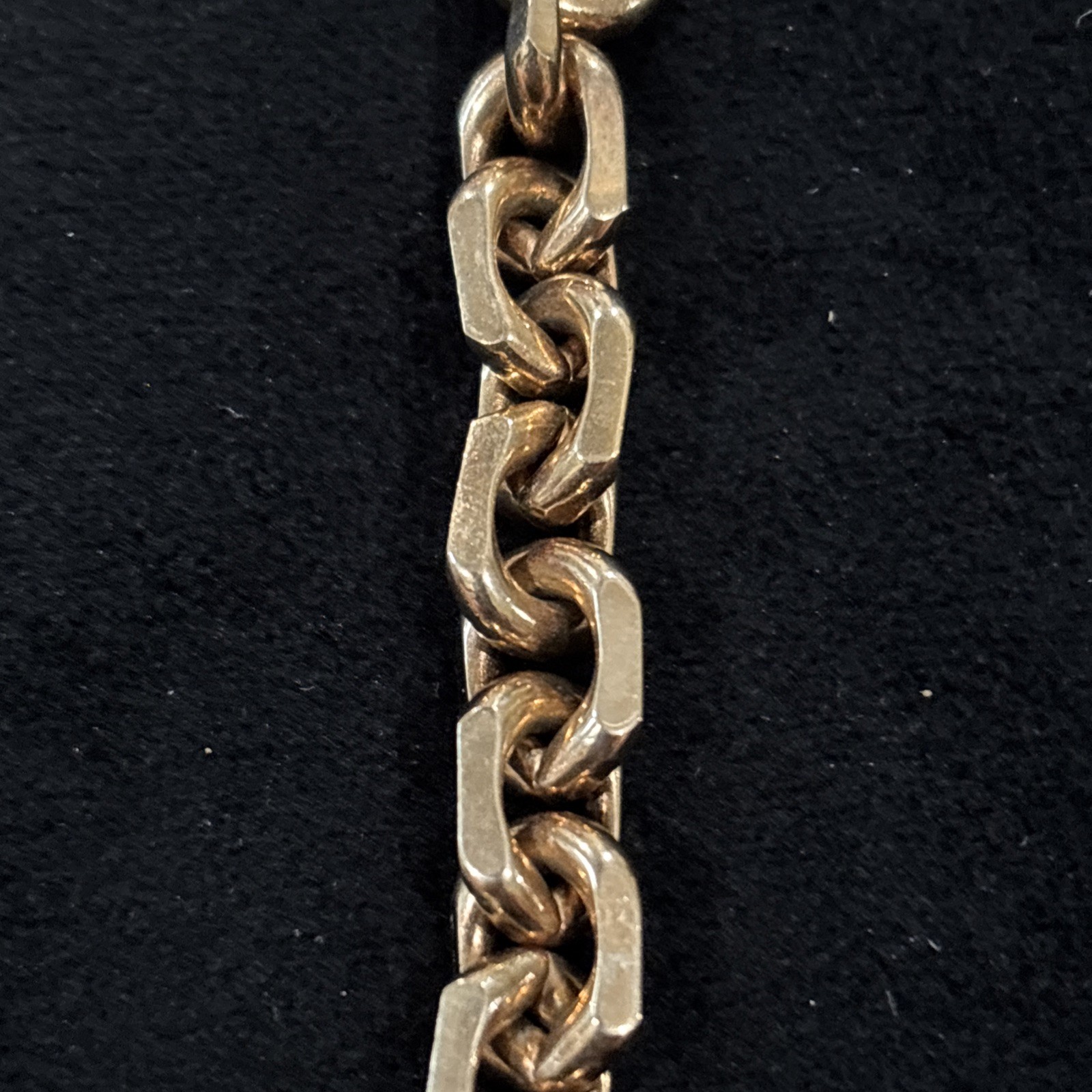 Sperry Gold Tone Chunky Rolo Link Chain Necklace 15” 9.7mm Vintage Signed